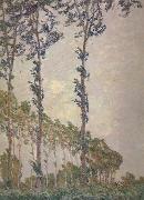 Wind Effect,Sequence of Poplars, Claude Monet